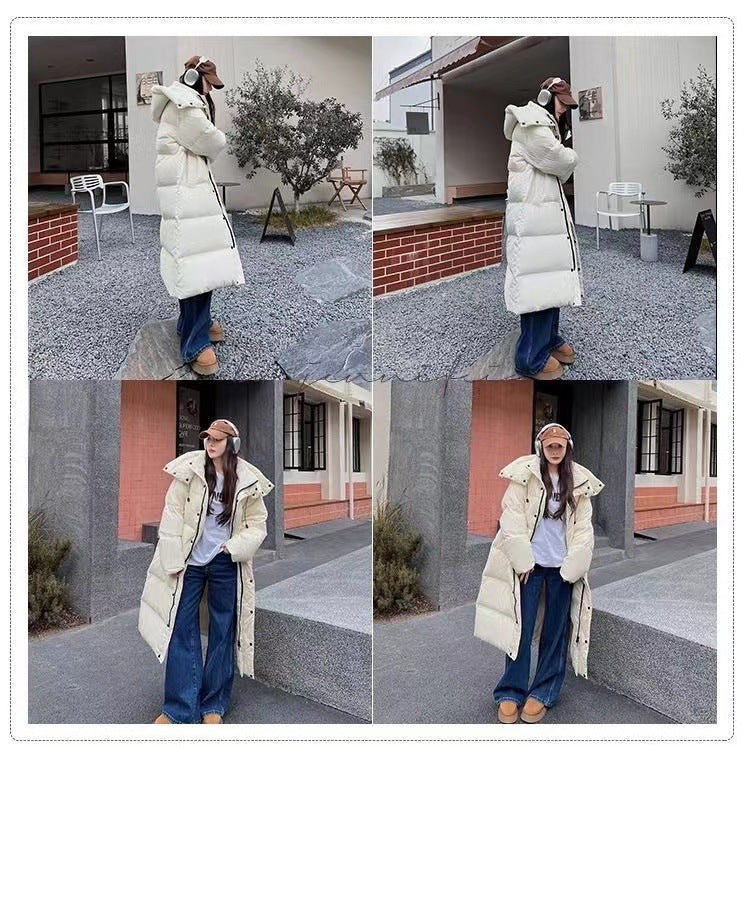 Women's Long Loose Overknee Cotton-padded Jacket-Mehdi