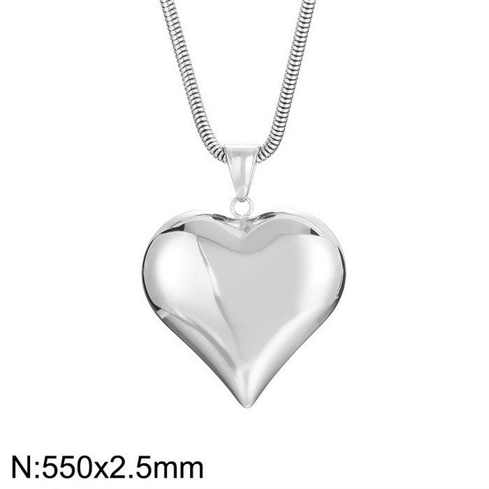 Goud Zilver Holle Hartvormige Ketting Ins Eenvoudig Veelzijdig Gepersonaliseerde Liefdesketting Voor Dames Sieraden Valentijnsdag-Mike