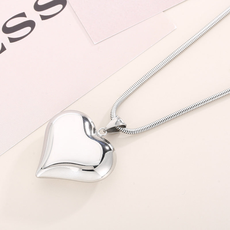 Gold Sliver Hollow Heart-shaped Necklace Ins Simple Versatile Personalized Love Necklace For Women's Jewelry Valentine's Day-Mike